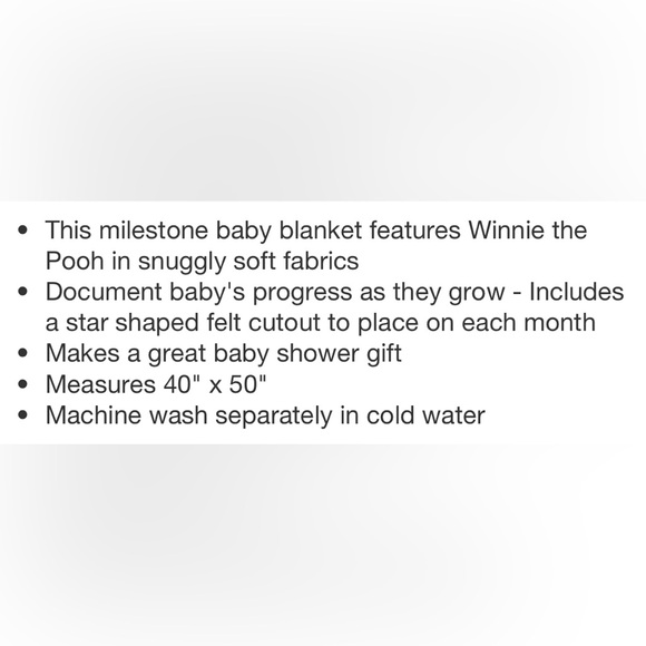 Disney Baby Milestone Blanket Winnie the Pooh - Picture 10 of 10
